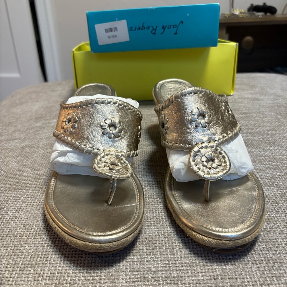Jack Rogers Platinum Marbella Mid Espadrille Sandals